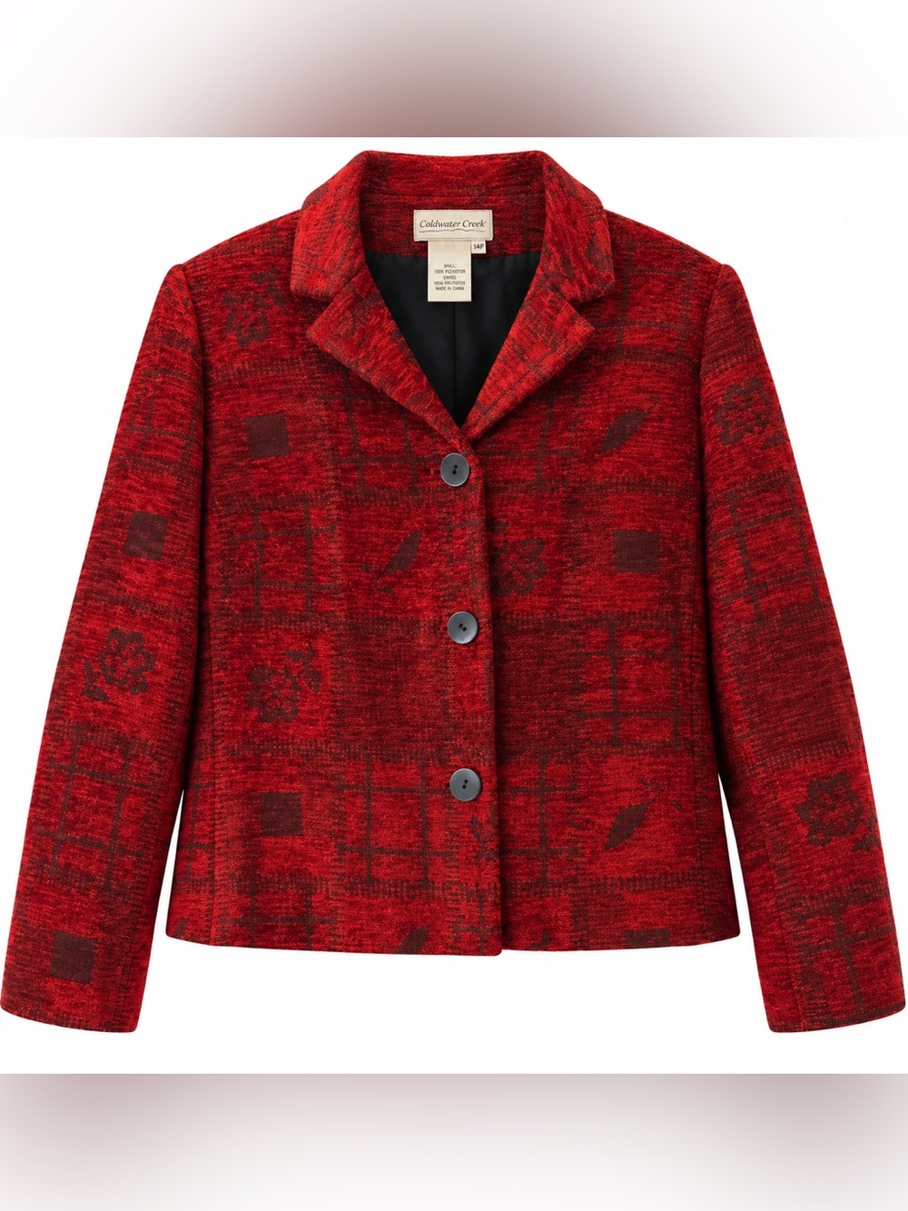 Vintage Floral Tapestry Blazer 14 P
